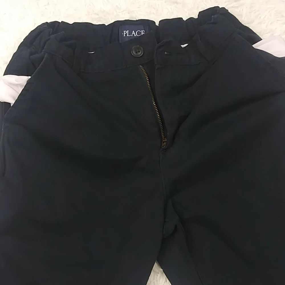 Children's Place Navy Blue Mid Rise adjustable Waist Bermuda Dress Uniform Short